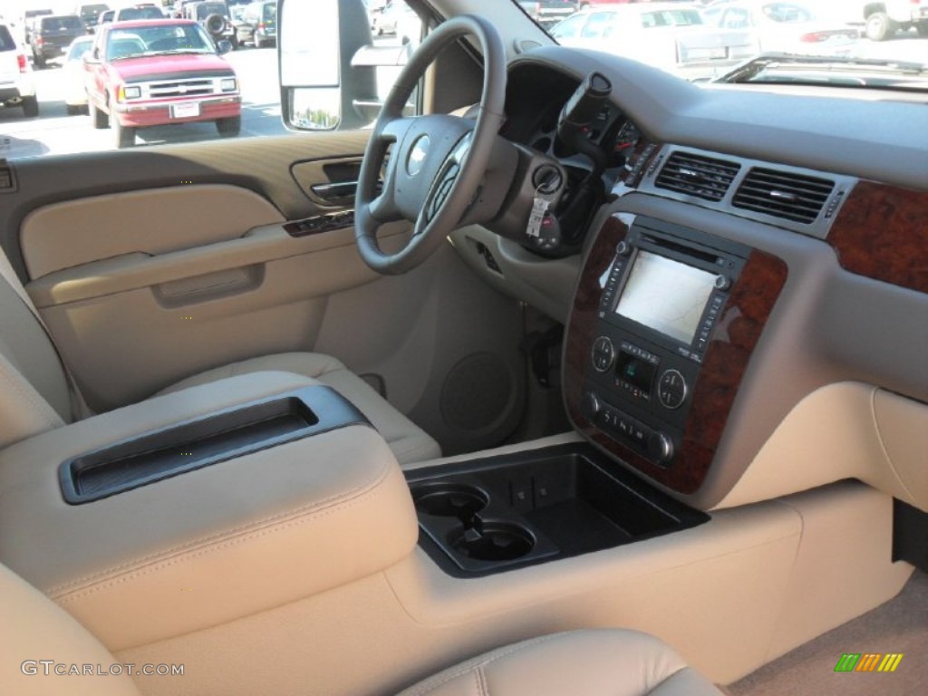 2012 Silverado 3500HD LTZ Crew Cab 4x4 Dually - Summit White / Dark Cashmere/Light Cashmere photo #20