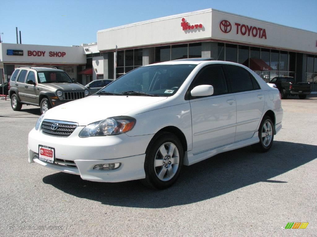 2006 Corolla S - Super White / Stone photo #2