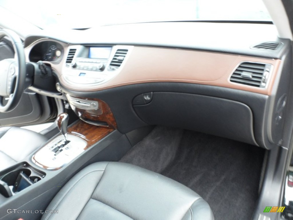 2009 Hyundai Genesis 3.8 Sedan Black Dashboard Photo #55442071