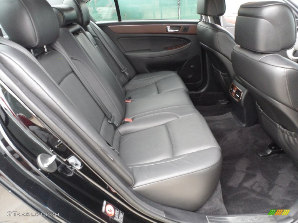 Black Interior 2009 Hyundai Genesis 3.8 Sedan Photo #55442089
