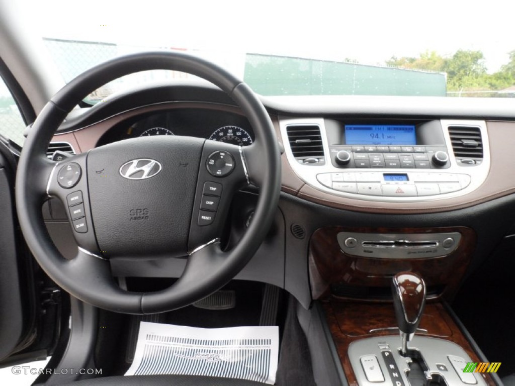 2009 Hyundai Genesis 3.8 Sedan Black Dashboard Photo #55442137