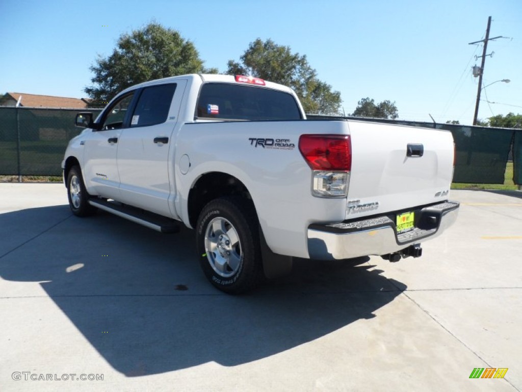 2012 Tundra SR5 TRD CrewMax 4x4 - Super White / Graphite photo #5