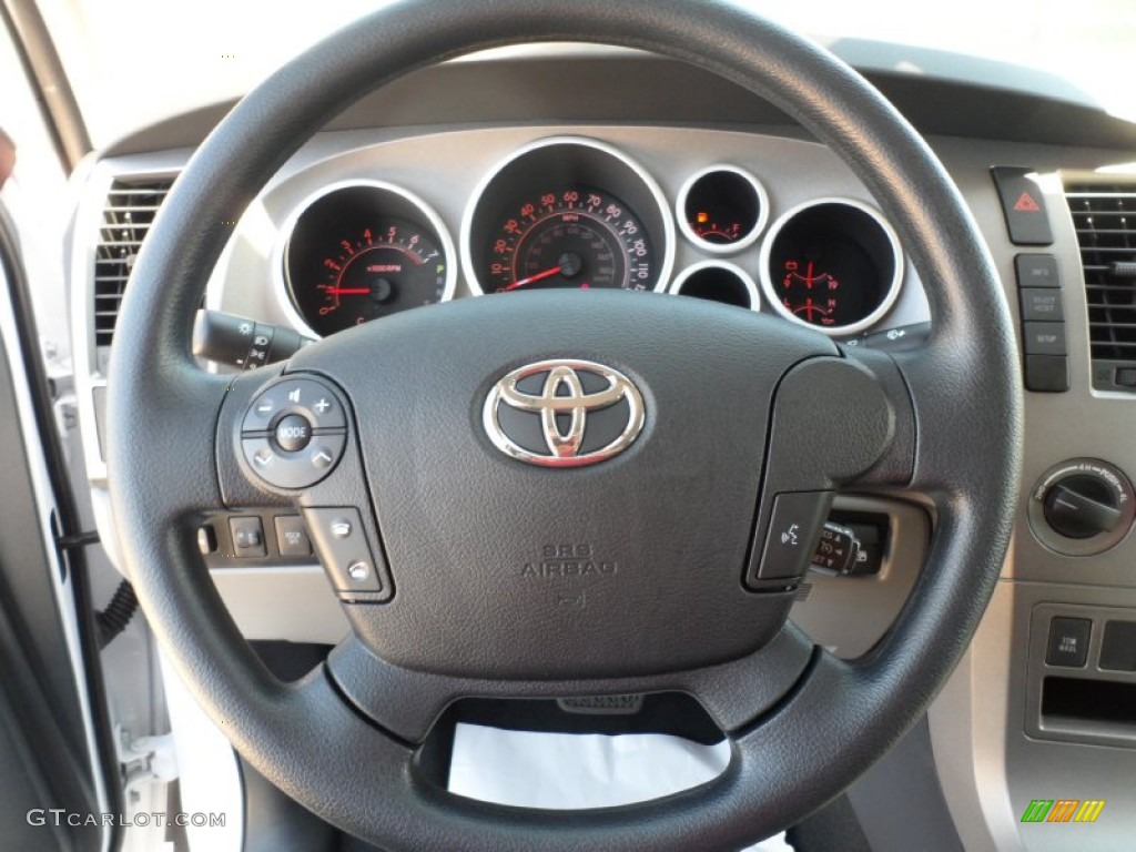 2012 Toyota Tundra SR5 TRD CrewMax 4x4 Graphite Steering Wheel Photo #55445041