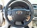 Ivory 2012 Toyota Camry LE Steering Wheel