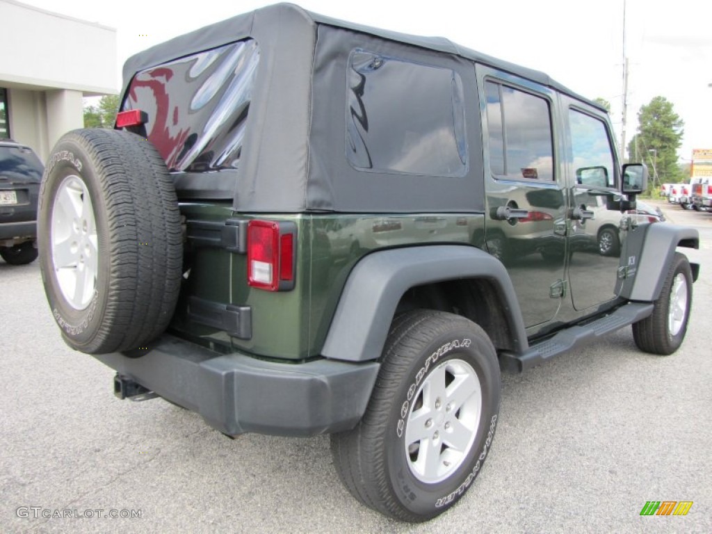 2008 Wrangler Unlimited X 4x4 - Jeep Green Metallic / Dark Slate Gray/Med Slate Gray photo #7