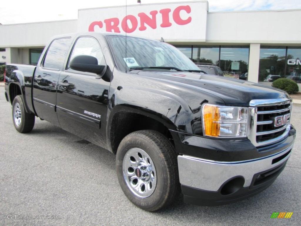 2012 Sierra 1500 SL Crew Cab - Onyx Black / Dark Titanium photo #1