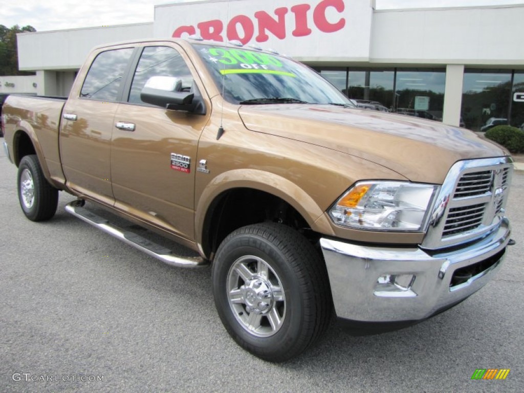 2012 Ram 2500 HD Laramie Crew Cab 4x4 - Saddle Brown Pearl / Light Pebble Beige/Bark Brown photo #1