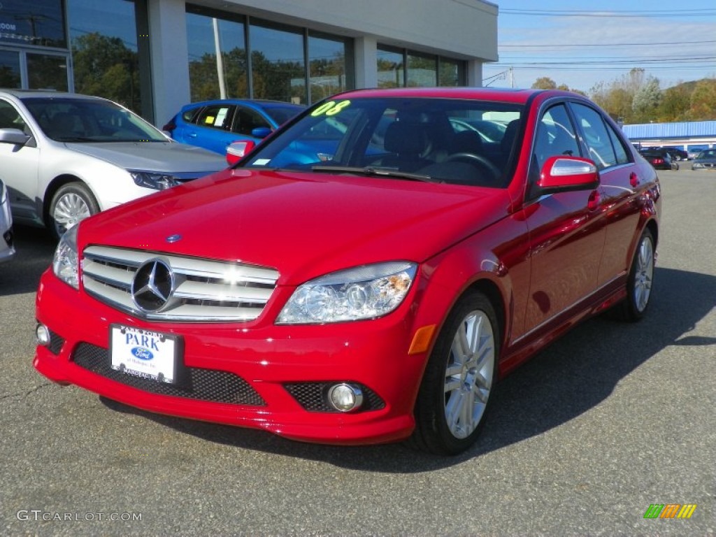 2008 C 300 4Matic Sport - Mars Red / Black photo #1