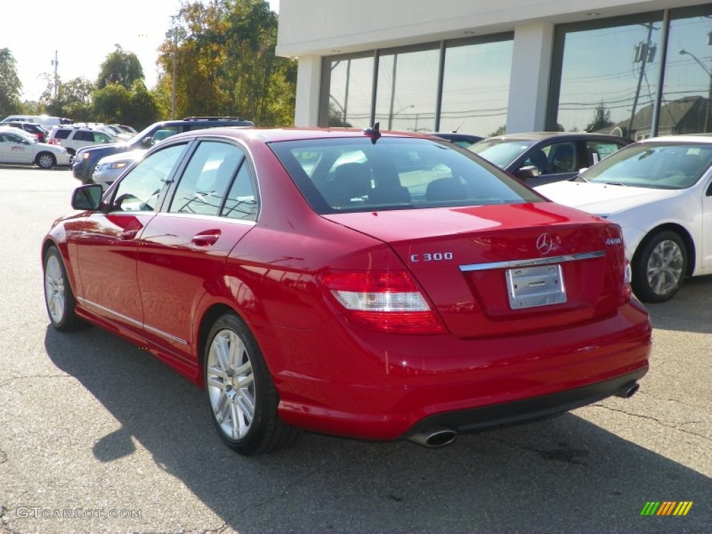 2008 C 300 4Matic Sport - Mars Red / Black photo #4