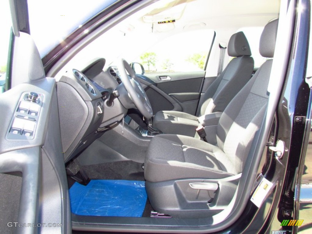 2012 Tiguan S - Deep Black Metallic / Black photo #3