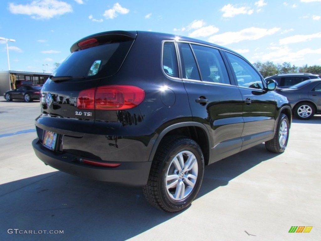 2012 Tiguan S - Deep Black Metallic / Black photo #2