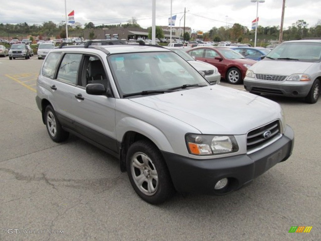 2003 Forester 2.5 X - Platinum Silver Metallic / Gray photo #9