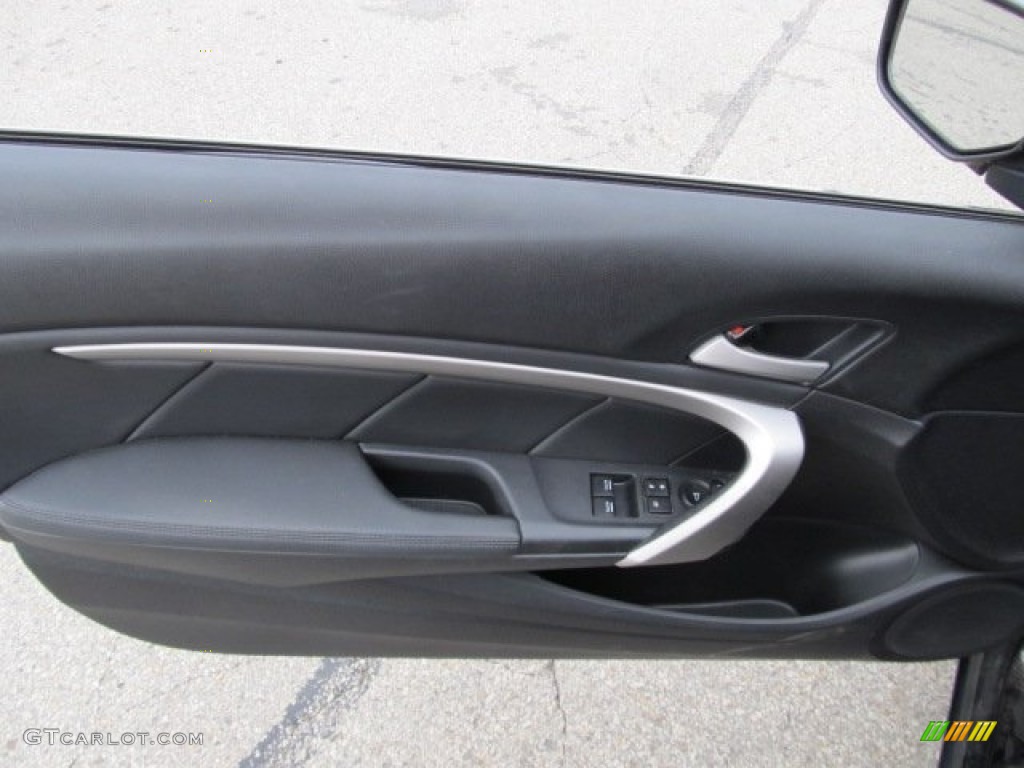 2009 Honda Accord EX-L V6 Coupe Black Door Panel Photo #55452875