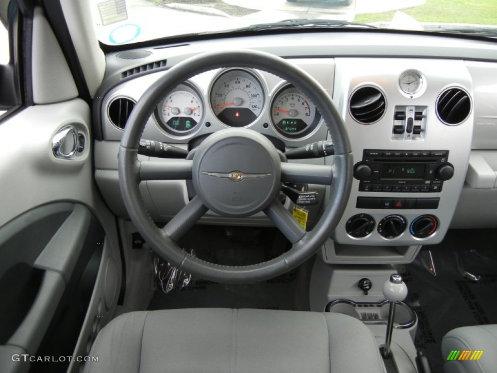2007 Chrysler PT Cruiser Limited Pastel Slate Gray Steering Wheel Photo #55457801