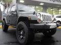 2010 Natural Green Pearl Jeep Wrangler Unlimited Sahara 4x4  photo #2