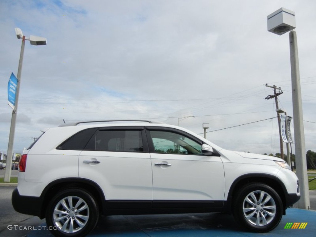 2011 Sorento EX V6 - Snow White Pearl / Beige photo #6