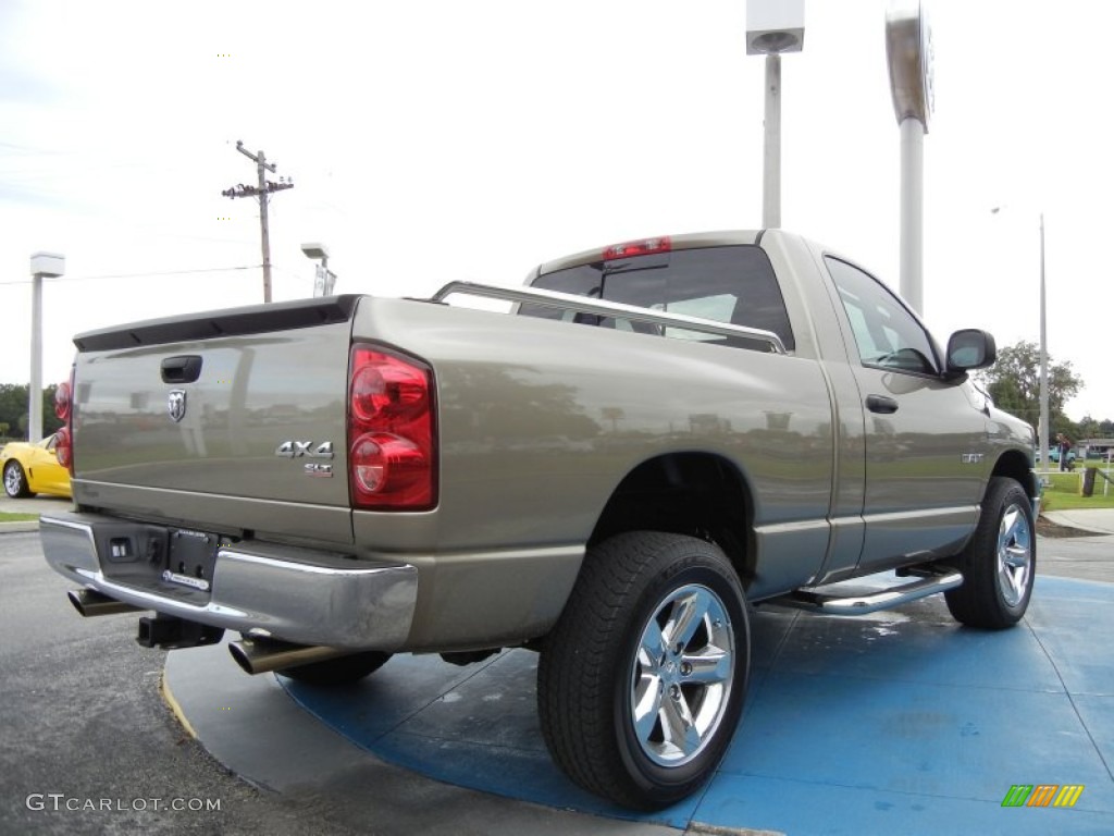 2008 Ram 1500 SLT Regular Cab 4x4 - Light Khaki Metallic / Khaki photo #5