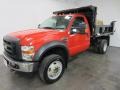 2009 Red Ford F550 Super Duty XL Regular Cab Chassis 4x4 Dump Truck #55450415