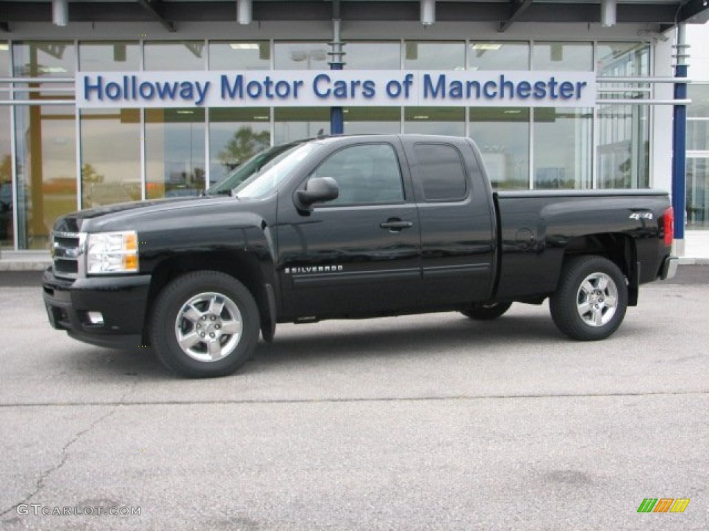 2009 Silverado 1500 LTZ Extended Cab 4x4 - Black / Ebony photo #1