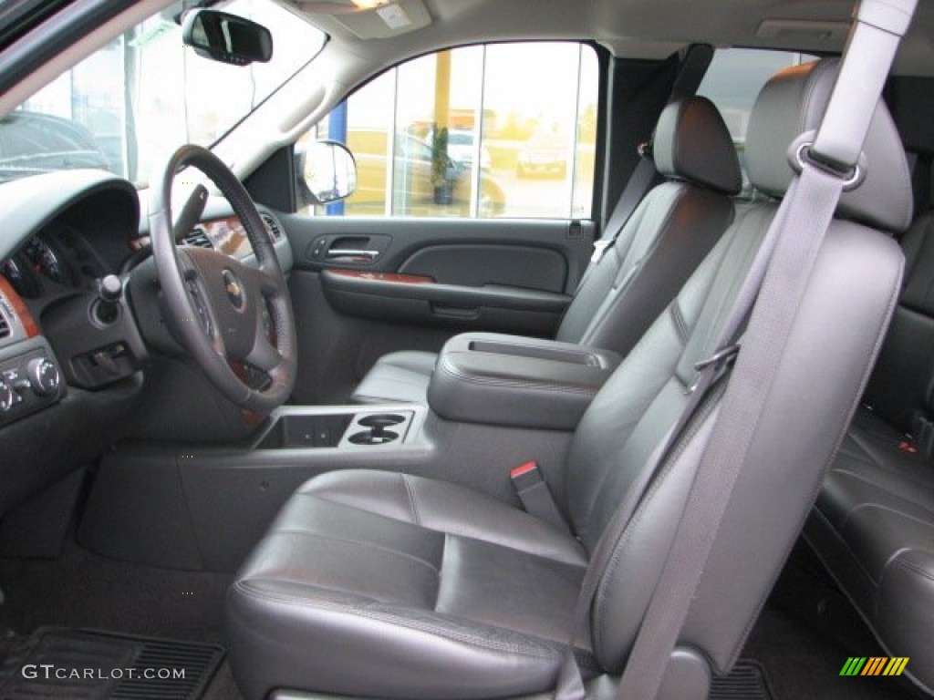 Ebony Interior 2009 Chevrolet Silverado 1500 LTZ Extended Cab 4x4 Photo #55461758