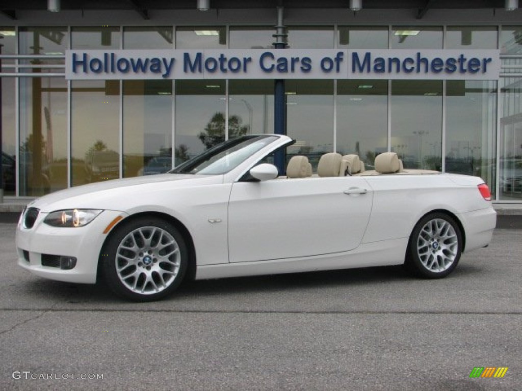 2009 3 Series 328i Convertible - Alpine White / Cream Beige Dakota Leather photo #2