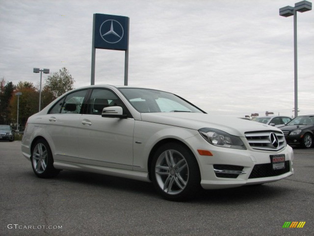 Arctic White 2012 Mercedes-Benz C 250 Sport Exterior Photo #55462946