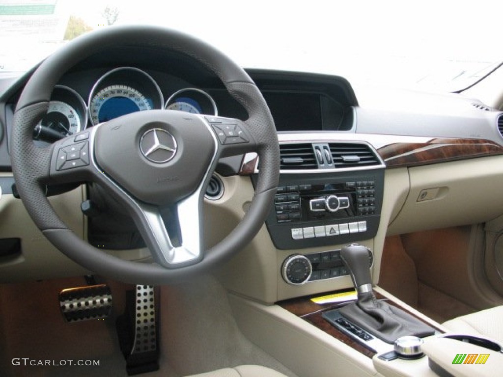2012 Mercedes-Benz C 250 Sport Almond Beige/Mocha Dashboard Photo #55462982