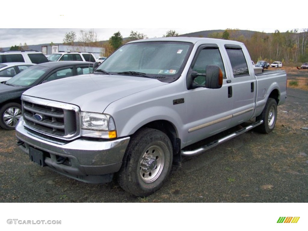 2004 F250 Super Duty XLT Crew Cab - Silver Metallic / Medium Flint photo #1