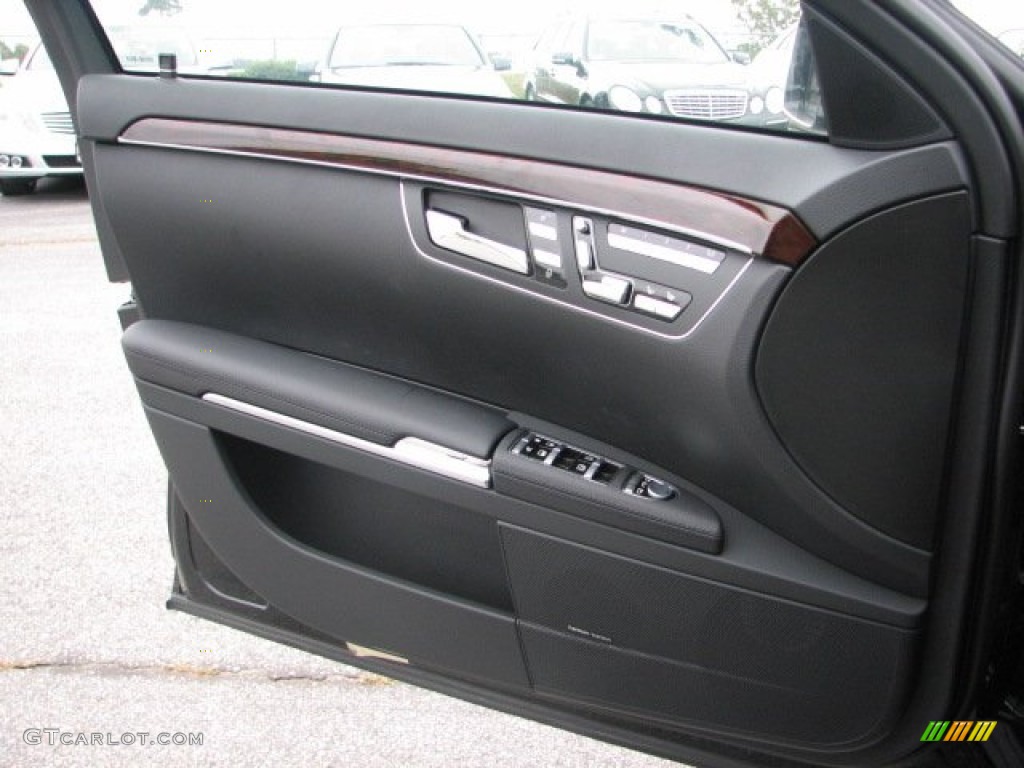 2012 Mercedes-Benz S 550 4Matic Sedan Black Door Panel Photo #55463207