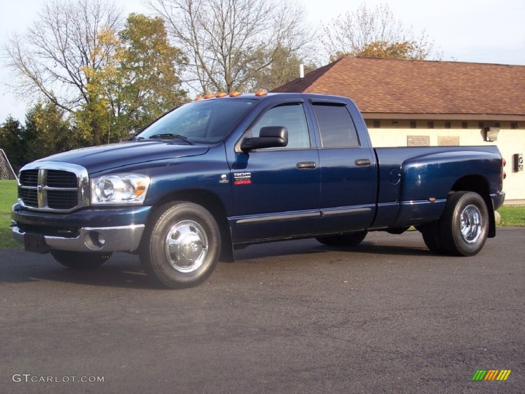 2007 Ram 3500 SLT Quad Cab Dually - Patriot Blue Pearl / Medium Slate Gray photo #9