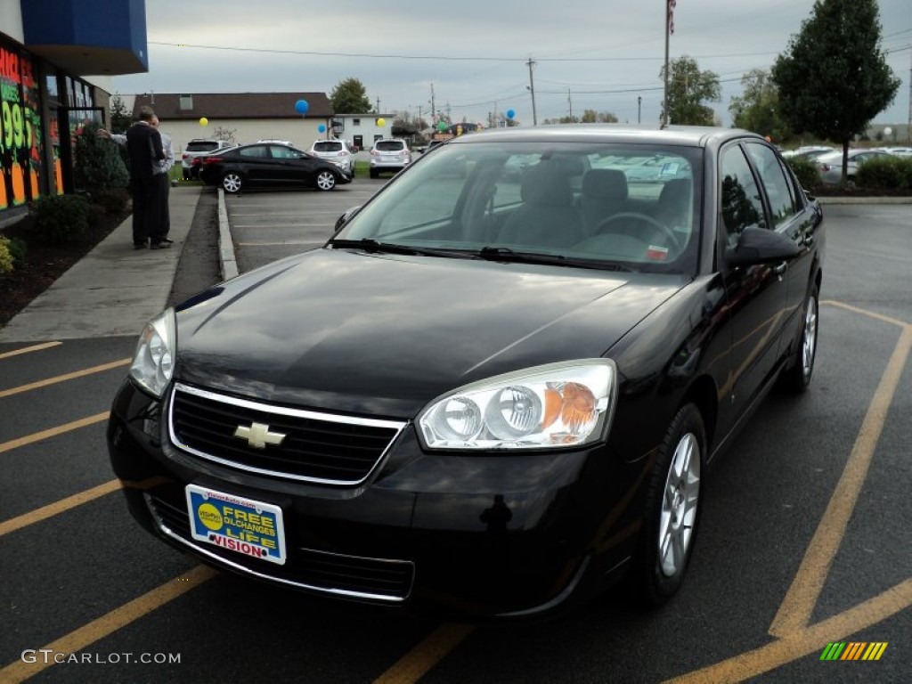 2007 Malibu LT Sedan - Black / Titanium Gray photo #1