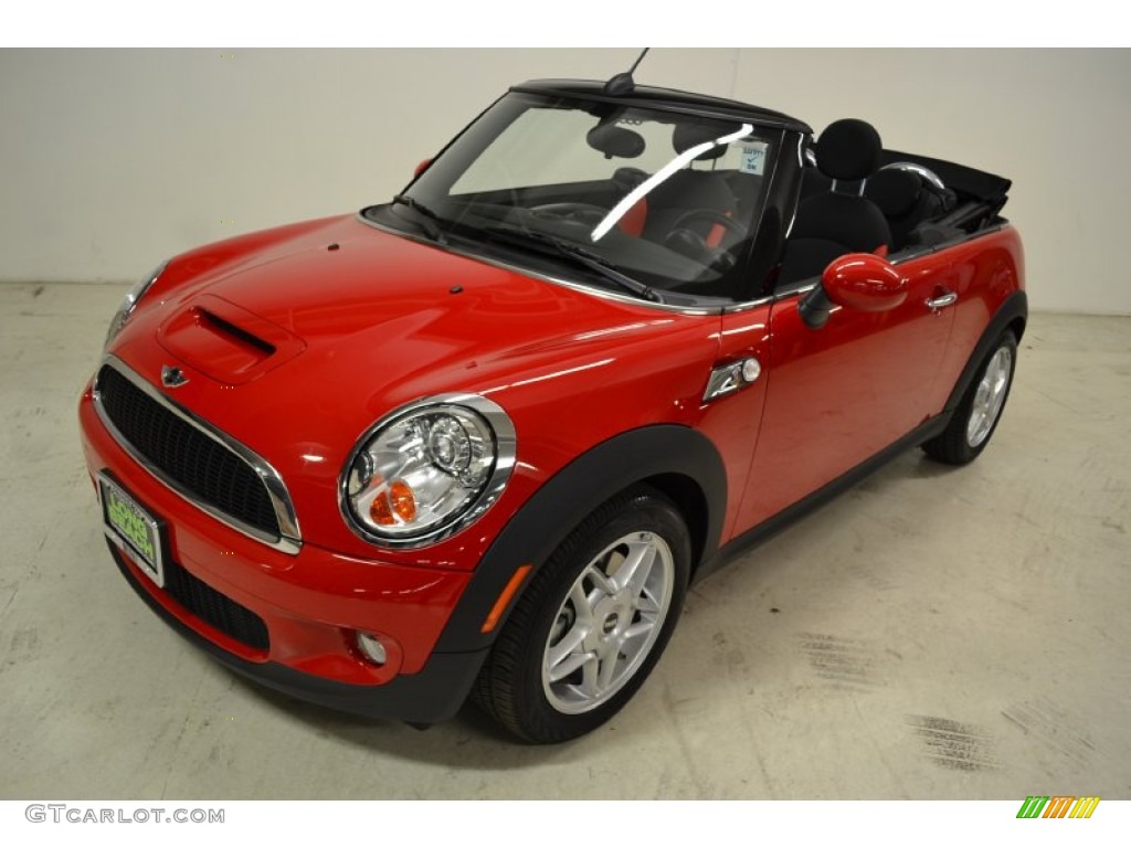 2010 Cooper S Convertible - Chili Red / Rooster Red Leather/Carbon Black photo #7