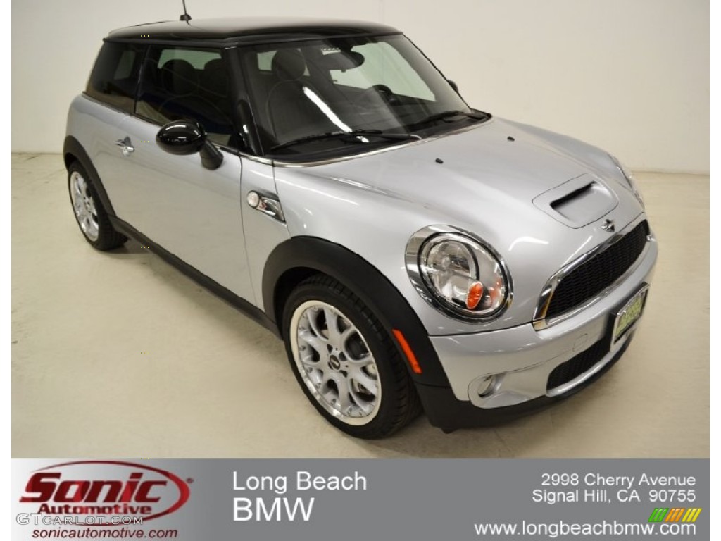 2009 Cooper S Hardtop - Sparkling Silver Metallic / Lounge Carbon Black Leather photo #1