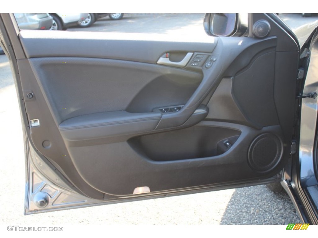 2010 Acura TSX Sedan Ebony Door Panel Photo #55467011