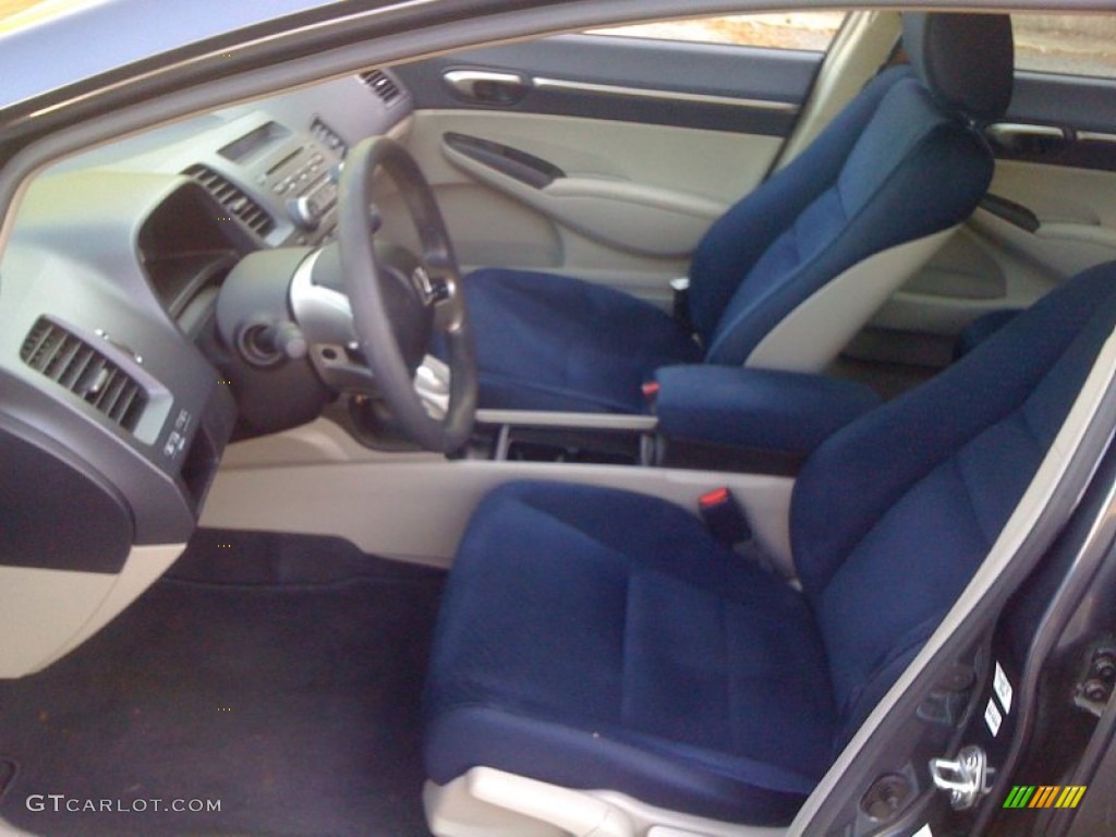 Blue Interior 2008 Honda Civic Hybrid Sedan Photo 55468089