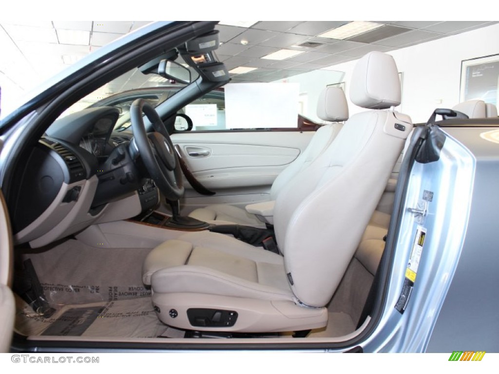 Taupe Interior 2009 BMW 1 Series 135i Convertible Photo #55469408