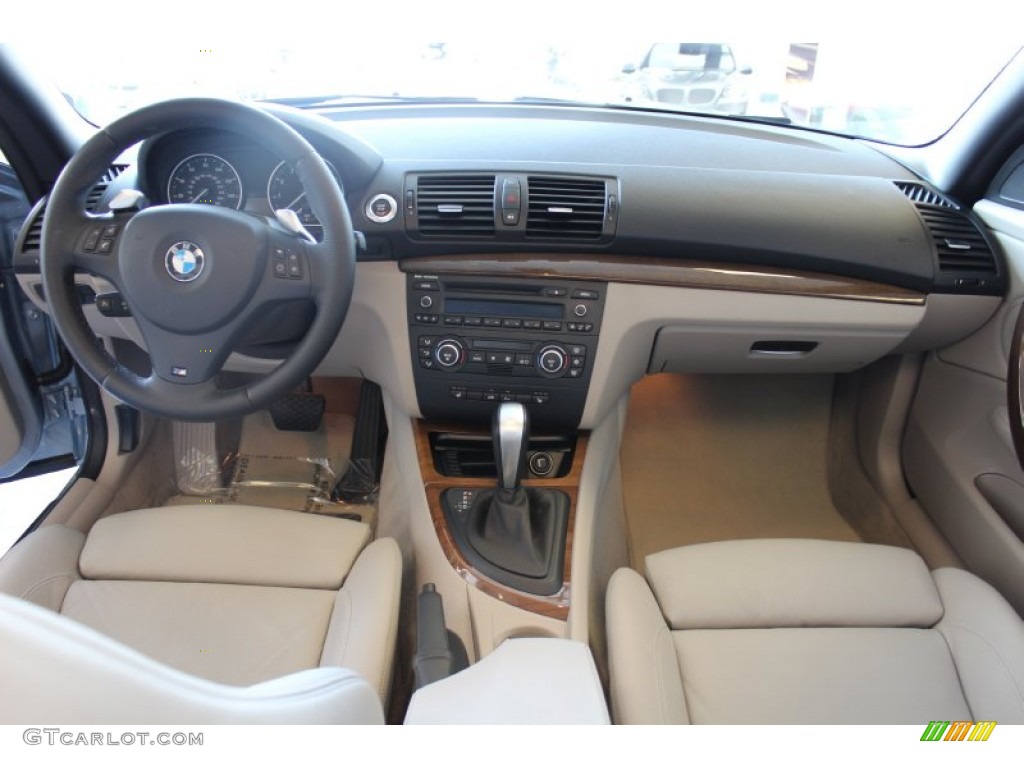 2009 BMW 1 Series 135i Convertible Taupe Dashboard Photo #55469426
