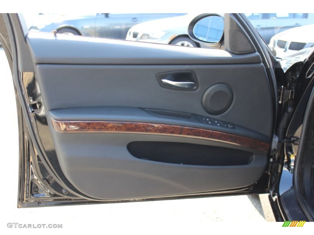 2008 BMW 3 Series 328i Sedan Black Door Panel Photo #55469653