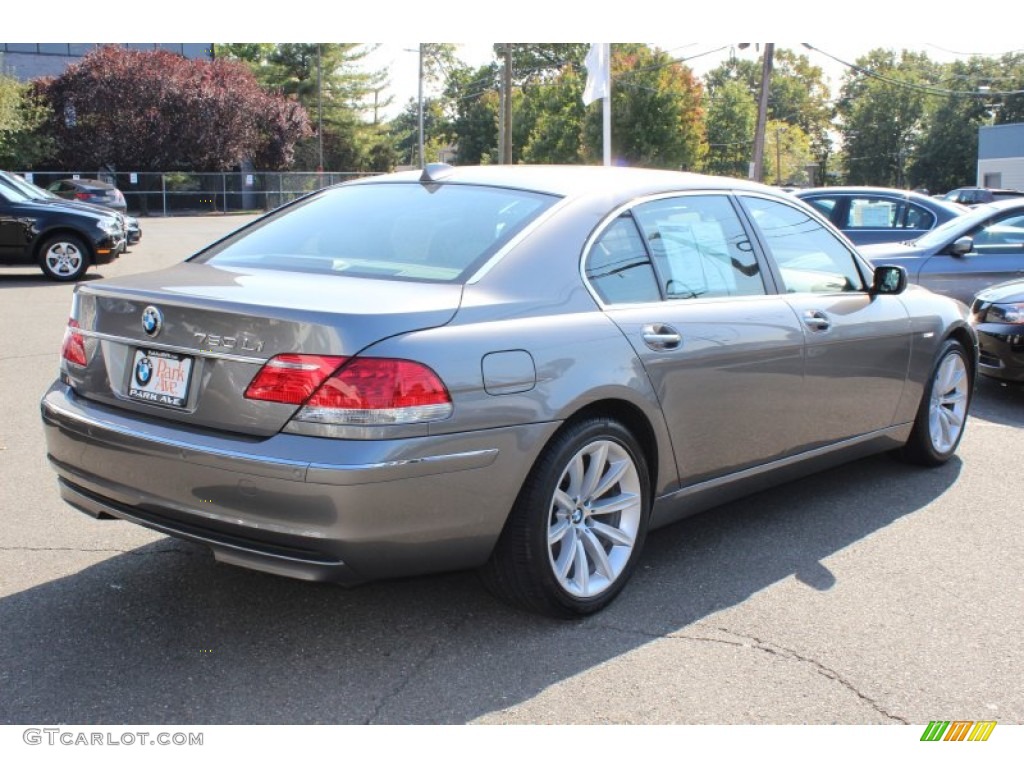2008 7 Series 750Li Sedan - Sterling Grey Metallic / Flannel Grey photo #5