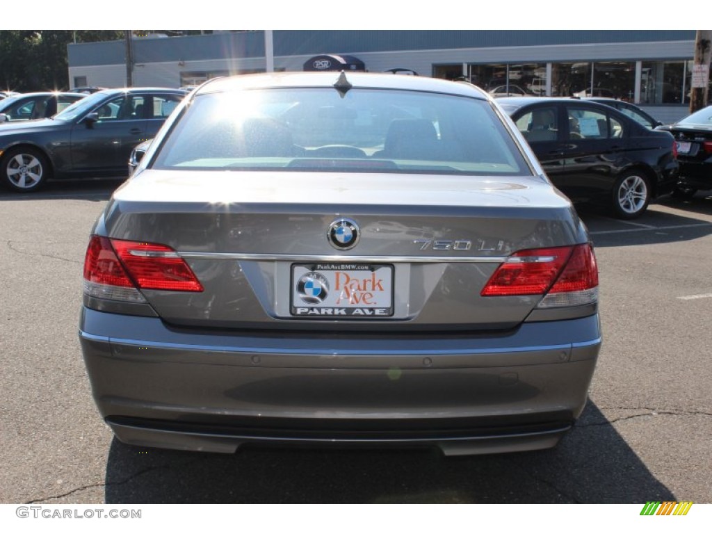 2008 7 Series 750Li Sedan - Sterling Grey Metallic / Flannel Grey photo #6