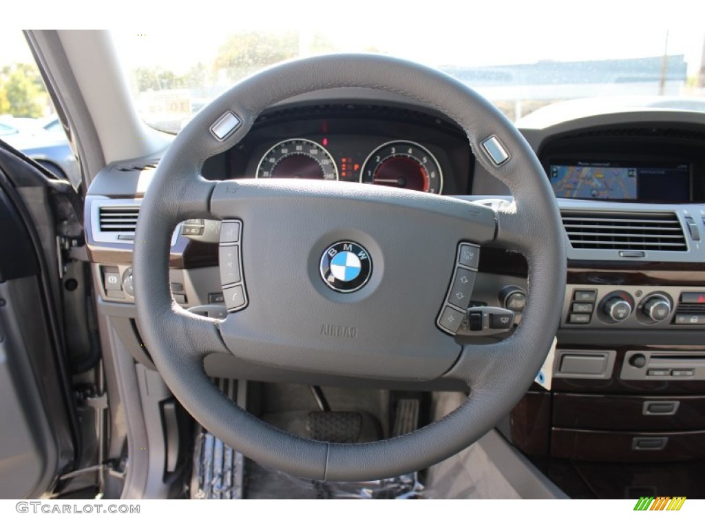 2008 7 Series 750Li Sedan - Sterling Grey Metallic / Flannel Grey photo #14