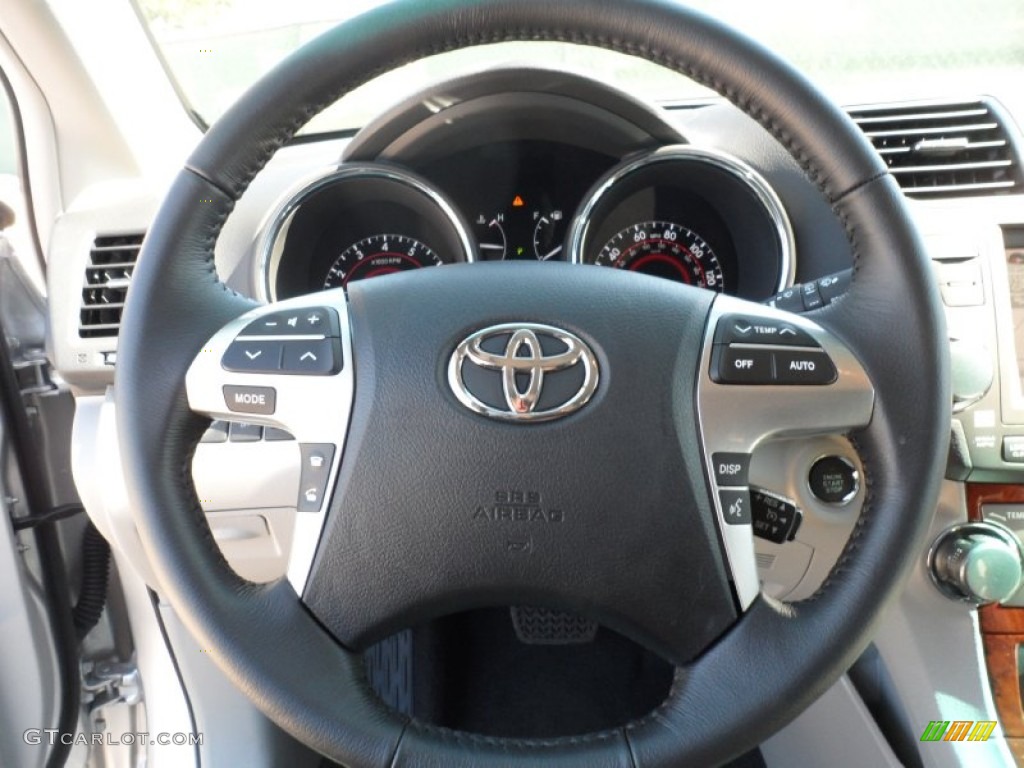 2012 Toyota Highlander Limited Ash Steering Wheel Photo #55470467
