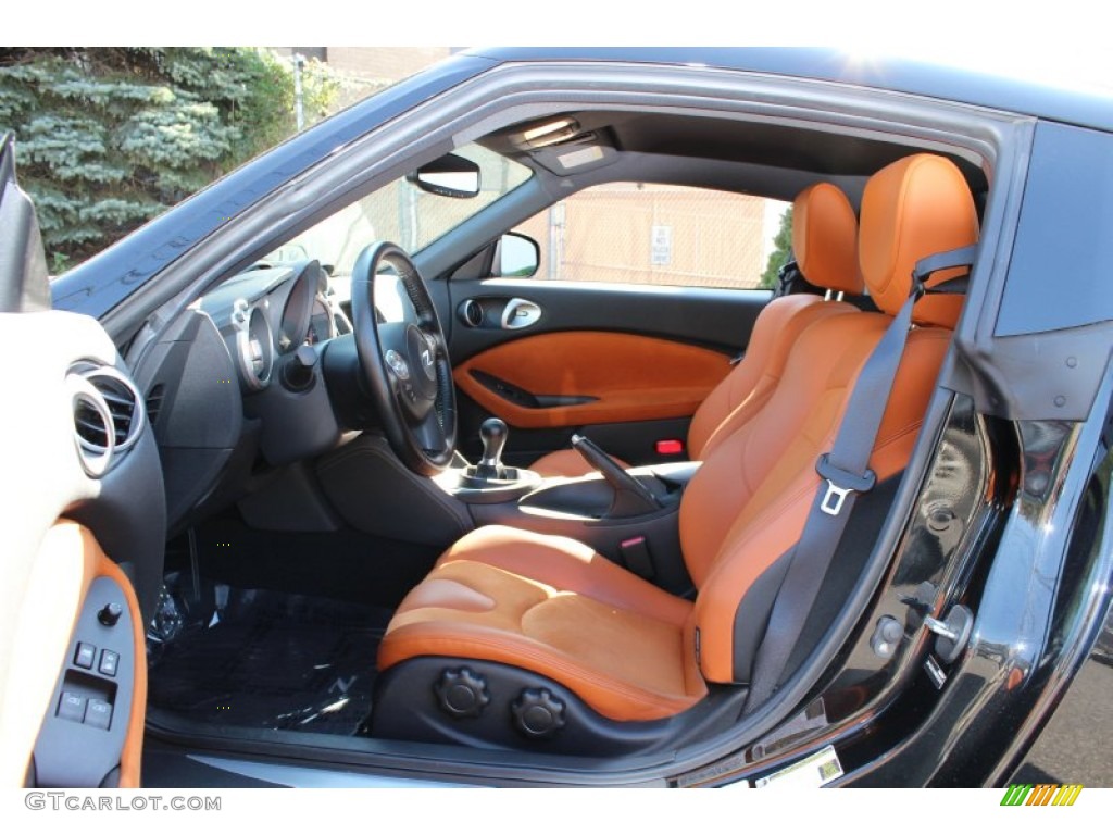 2010 370Z Sport Touring Coupe - Magnetic Black / Persimmon Leather photo #12