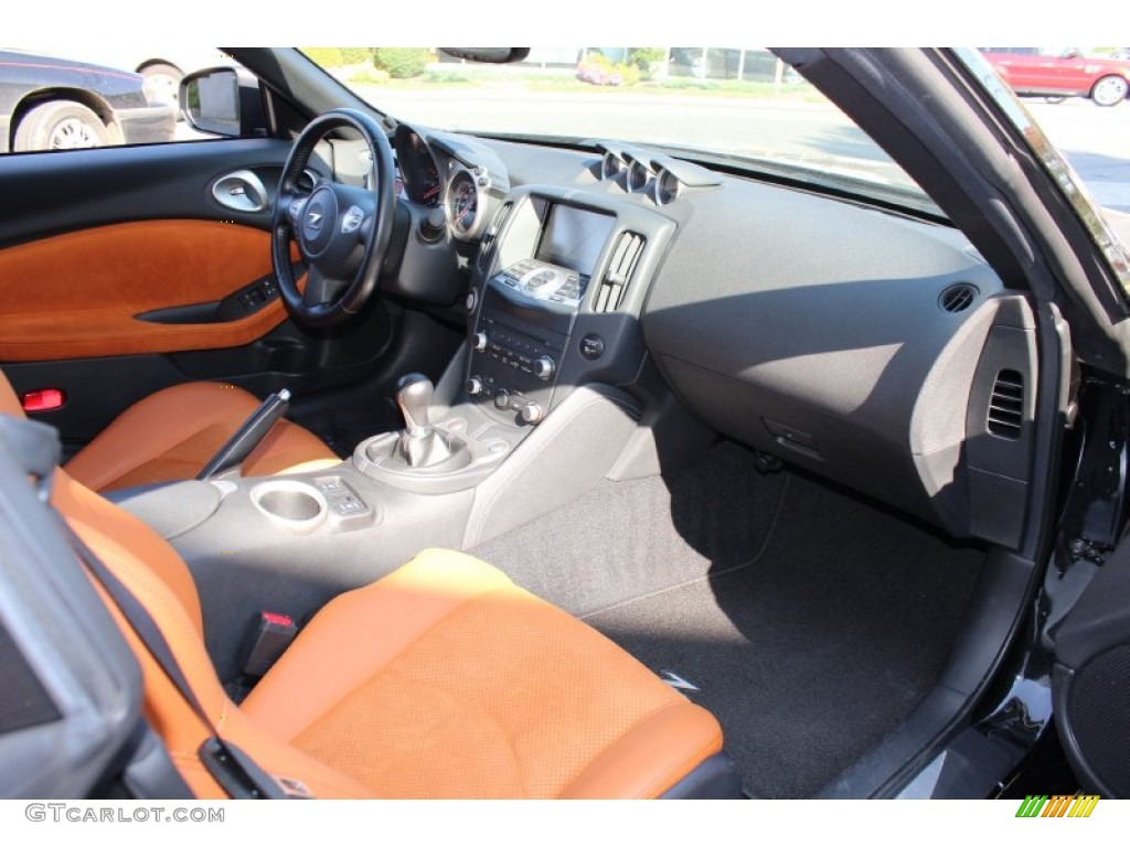 2010 370Z Sport Touring Coupe - Magnetic Black / Persimmon Leather photo #24