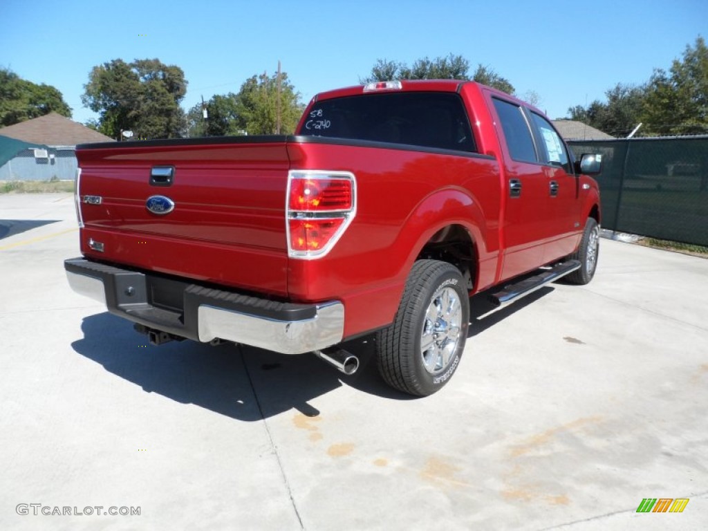 2011 F150 Texas Edition SuperCrew - Red Candy Metallic / Steel Gray photo #3