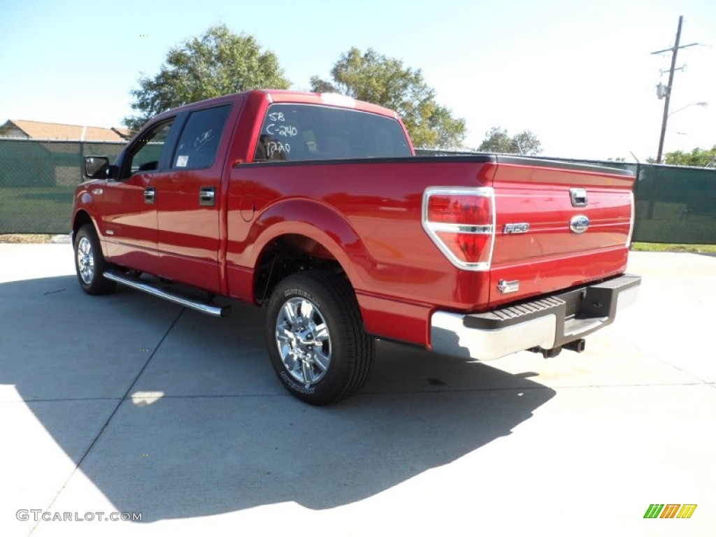 2011 F150 Texas Edition SuperCrew - Red Candy Metallic / Steel Gray photo #5
