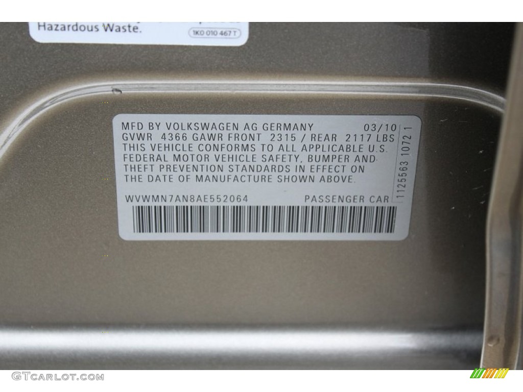 2010 CC Sport - Light Brown Metallic / Cornsilk Beige Two Tone photo #29