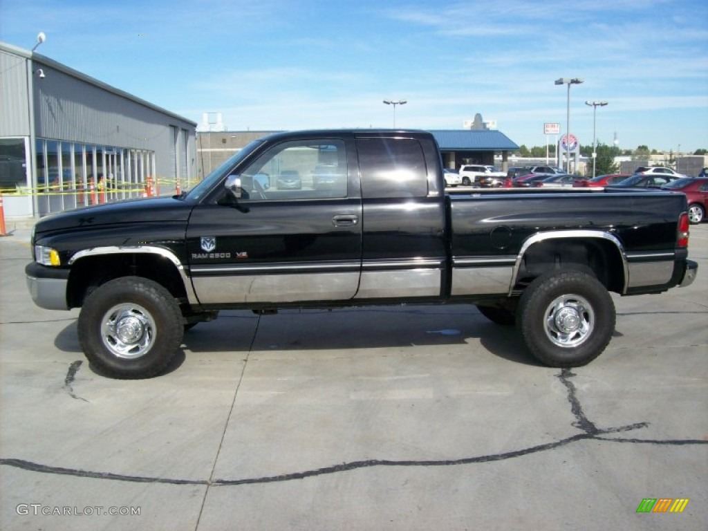 Black 1997 Dodge Ram 2500 Laramie Extended Cab 4x4 Exterior Photo #55473595
