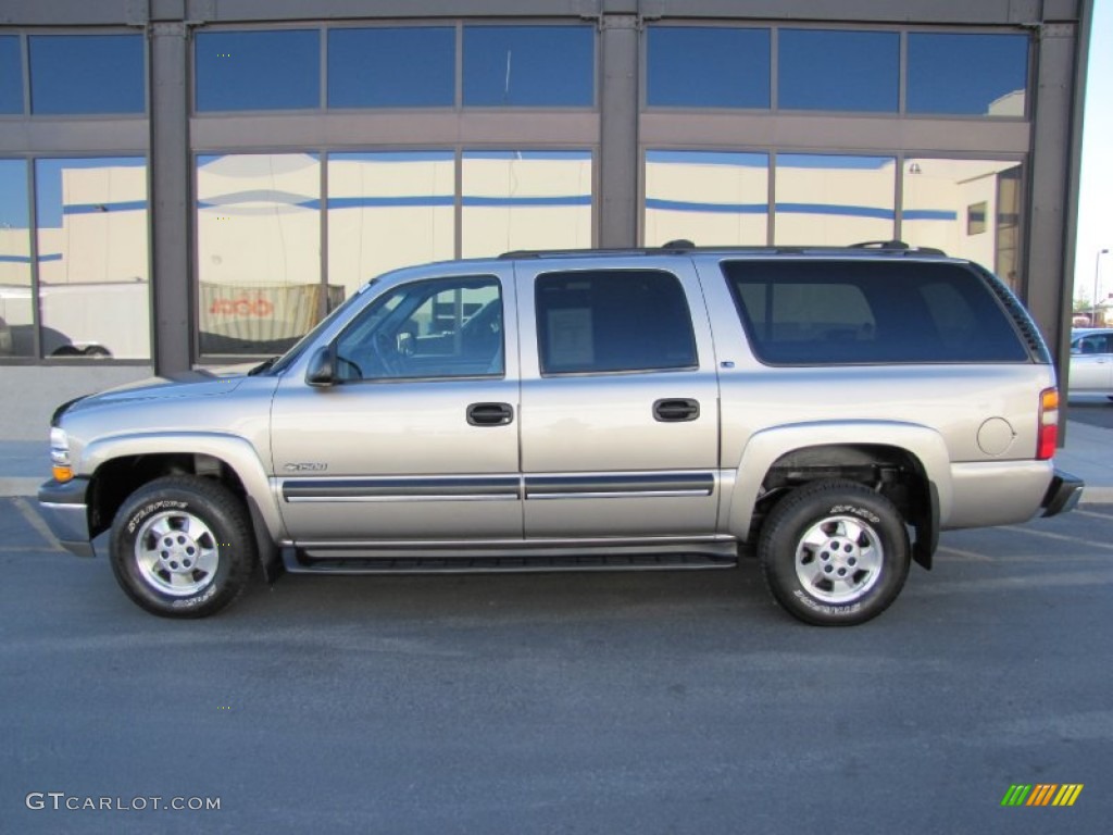 2001 Suburban 1500 LS 4x4 - Light Pewter Metallic / Light Gray/Neutral photo #2