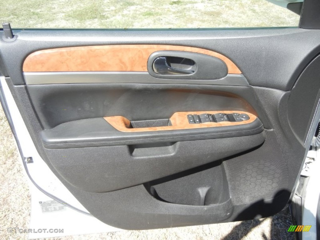 2009 Buick Enclave CXL Ebony Black/Ebony Door Panel Photo #55478753